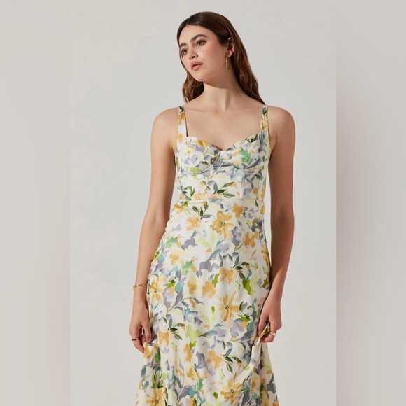 ASTR the Label Floral Corset Satin Dress XS - Picture 7 of 13